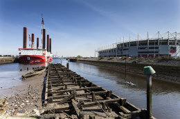 LITTLE, LARGE AND A SUNKEN BARGE.