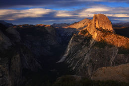 SUNSET ON HALF DOME