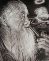 Enjoying His Pipe, by Doug Stevenson