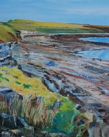 44 Cullerrnose Point Northumberland -oil painting by Willie Drea