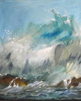Willie Drea, Biggest Splash -oil on canvas board