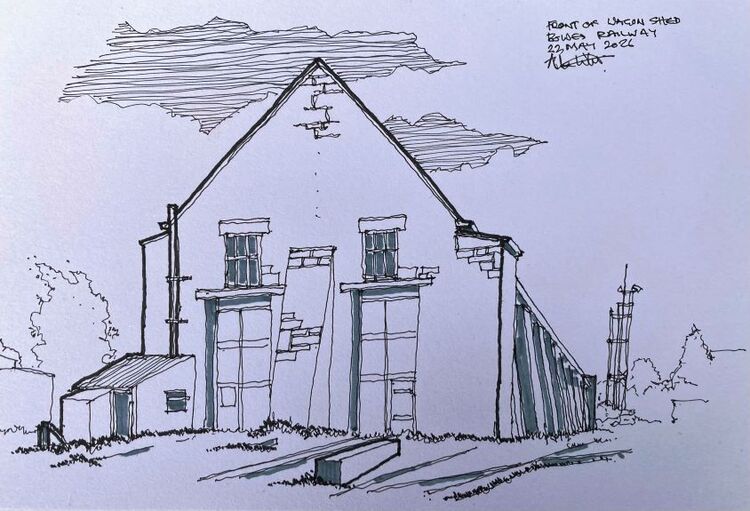 Allan White ' Bowes Railway sketch 3 '