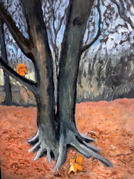 Jenny Dyson ' Squirrel in Autumn '