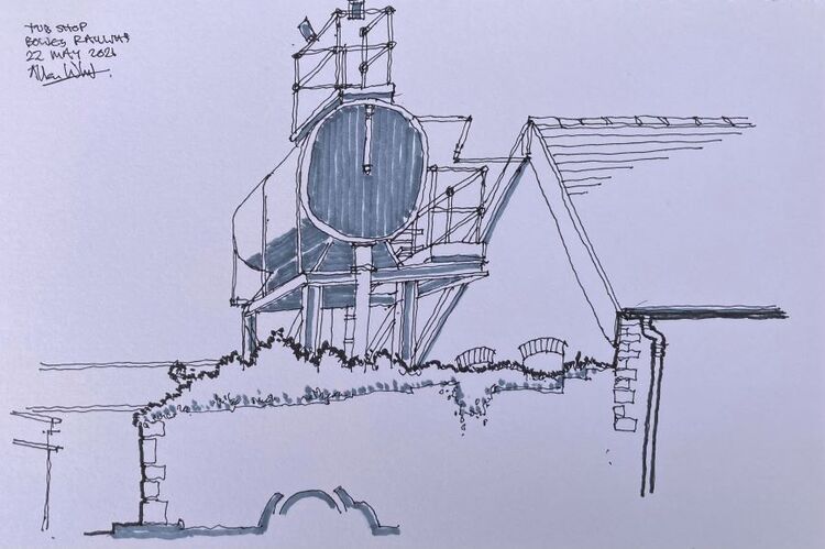Allan White ' Bowes Railway -sketch 4'