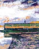 Budle Bay by Allan White. -acrylic