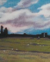 Dunstanburgh Castle by Allan White. -acrylic
