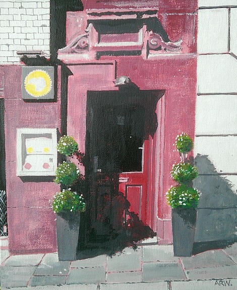 High Bridge St Doorway by Allan White. -acrylic