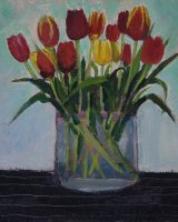 Tulips Alla Prima, acrylic by Harry Bell