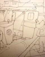 Allan White ' Mototaxi Peru '- Sketch