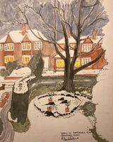 Allan White ' Snow in Ashtrees Gardens '