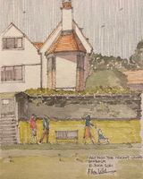Allan White ' View from the Cricket Ground, Bamburgh. '
