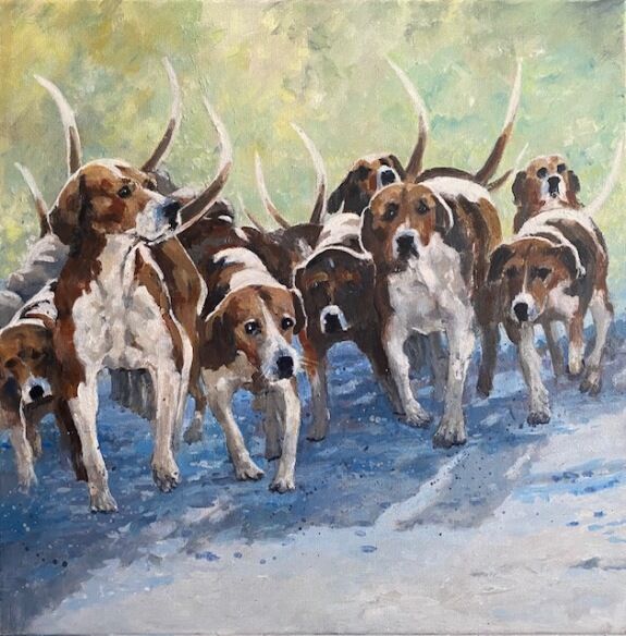 68 Anne Roberts ' Foxhounds '