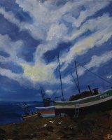 Clouds at Beadnell by Brian Wilson