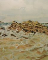 Devon Seashore by Brian Wilson, -acrylic