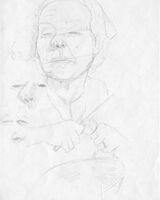 Joe Beard, Peeling Onions' Study -graphite