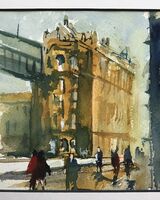 Tim Griffiths, Under the Bridge Queen Street -watercolour