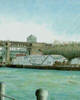 Joe Beard, High Level Bridge, Newcastle -Pastel