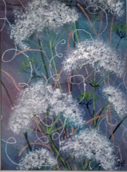 Sheila Lewis, Hogweed -mixed media (£45.00)
