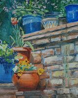 Willie Drea, Living Pots -oil 12"x10"