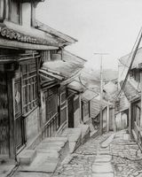 Doug Stevenson, Daxi Village -charcoal.