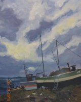 Drawn Up -acrylic by Brian Wilson