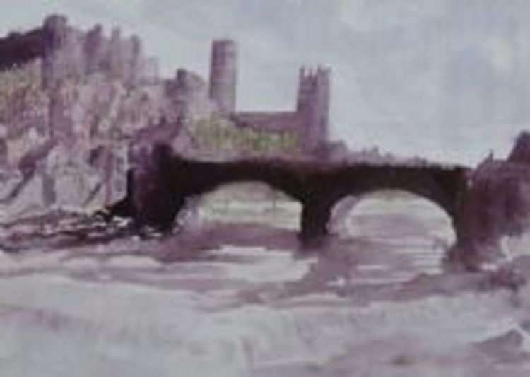 Durham Cathedral by Pat Thompson -watercolour
