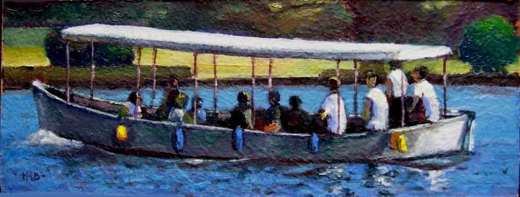 Boat at Trogir by Harry Bell, -acrylic