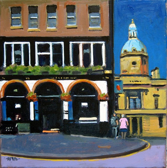 Deacon Brodies Tavern by Harry Bell, -acrylic