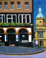 Deacon Brodies Tavern by Harry Bell, -acrylic