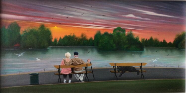 70 Jeff Stamp ' Two Lovers Saltwell Park '