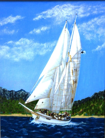 67 -Cruising by Myrna Bell, -oil