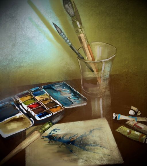 Tim Griffiths, Painting set up