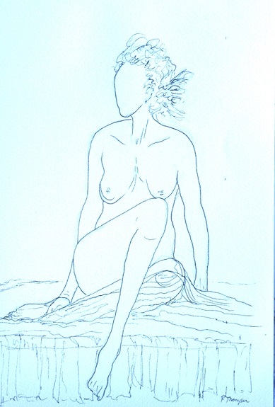 Nude 1 by Pat Thompson. -ink