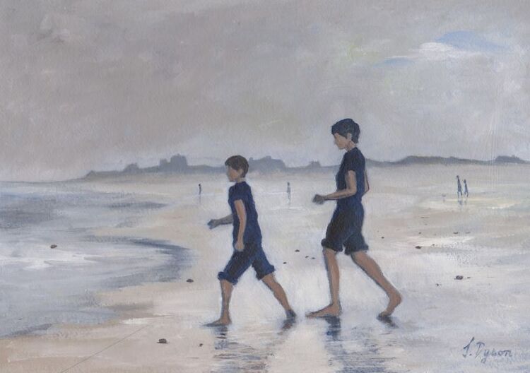 Jenny Dyson, Pebble Skimming, Tynemouth Longsands
