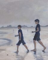 Jenny Dyson, Pebble Skimming, Tynemouth Longsands