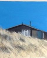 Beach Hut by John Fulthorpe -acrylic
