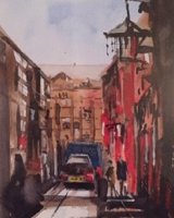 China Town by Tim Griffiths, -watercolour