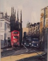 Grainger Street by Tim Griffiths, -watercolour
