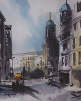 Westgate Road by Tim Griffiths, -watercolour