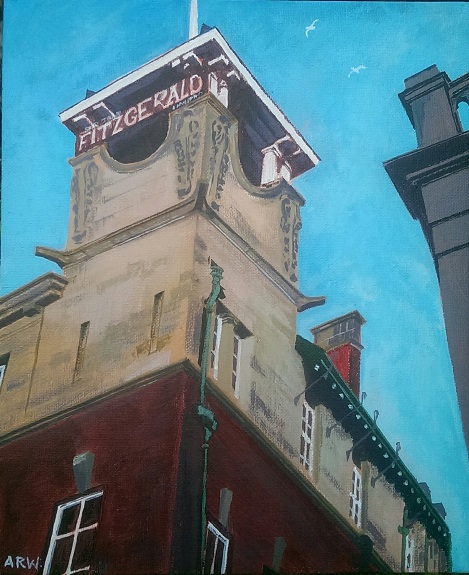 The Bridge Hotel, -acryloc by Allan White