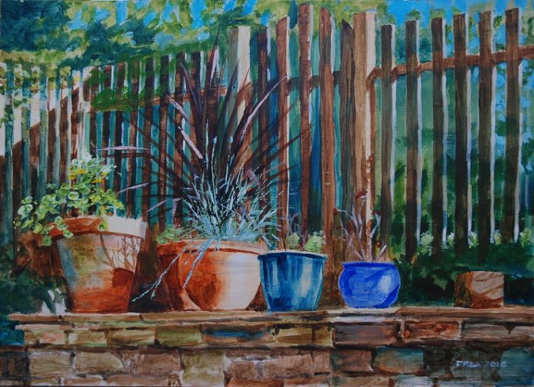 Lots o' Pots by Willie Drea. -acrylic
