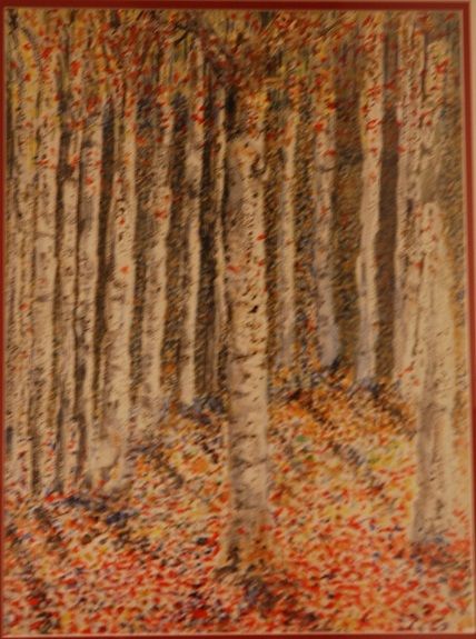 9 Autumn Leaves watercolour by Pat Thompson