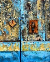 Door Textures -mixed media- by Harry Bell