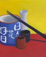 Still Life with Sake Cups, by Jenny Dyson