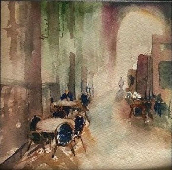 37 Central Station -watercolour by Tim Griffiths
