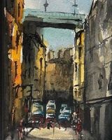 Tyne Bridge Queen Street -watercolour by Tim Griffiths