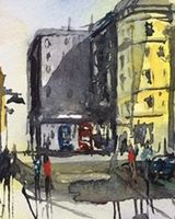 Pilgrim Street -watercolour- by Tim Griffiths