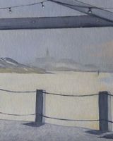 Tynemouth in the Morning Mist, oil by Jenny Dyson