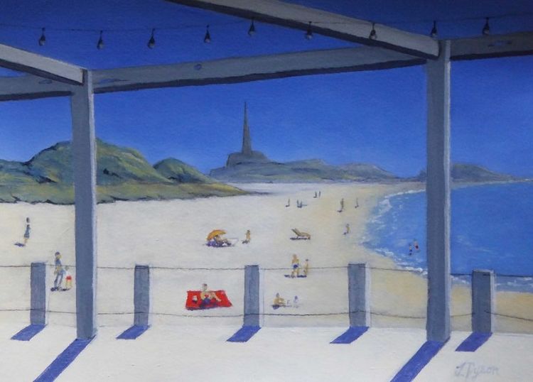39 Tynemouth in the Summer Sun, oil painting by Jenny Dyson
