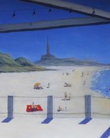 Tynemouth in the Summer Sun, oil painting by Jenny Dyson